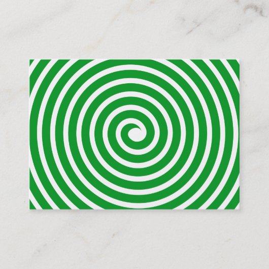 Spiral Motif - Grijze Groen en Wit Visitekaartje (Voorkant)