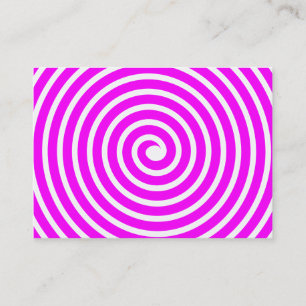 Spiral Motif - Magenta en White Visitekaartje