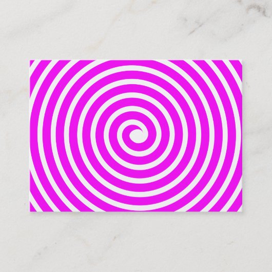 Spiral Motif - Magenta en White Visitekaartje (Voorkant)