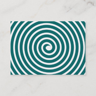 Spiral Motif - Moss Green en White Visitekaartje