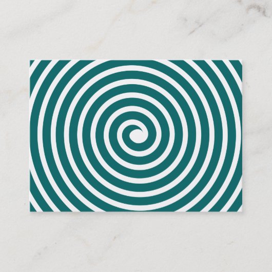 Spiral Motif - Moss Green en White Visitekaartje (Voorkant)