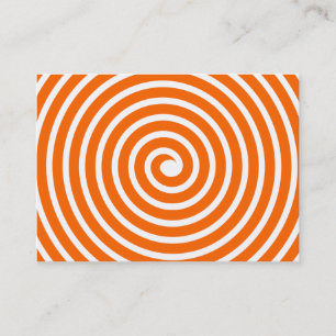 Spiral Motif - Oranje en wit Visitekaartje