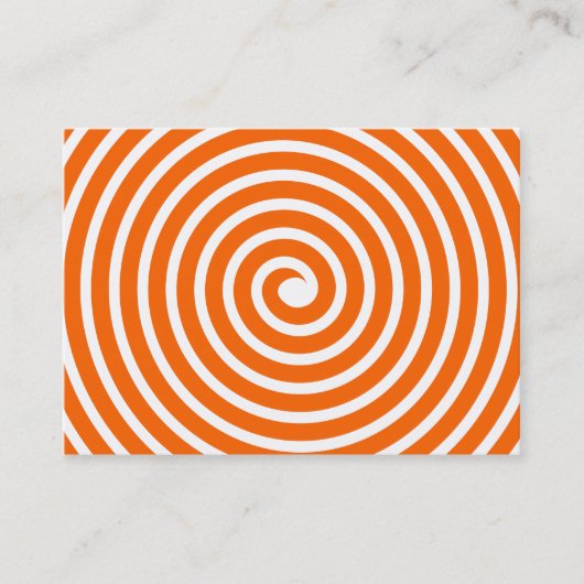 Spiral Motif - Oranje en wit Visitekaartje (Voorkant)