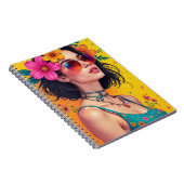 Spiral Note Boek met floraal ontwerp Notitieboek (Rechterzijde)