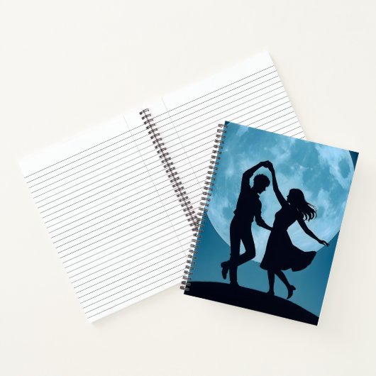 Spiral Note Book Moon Theme Notitieboek (Binnen)