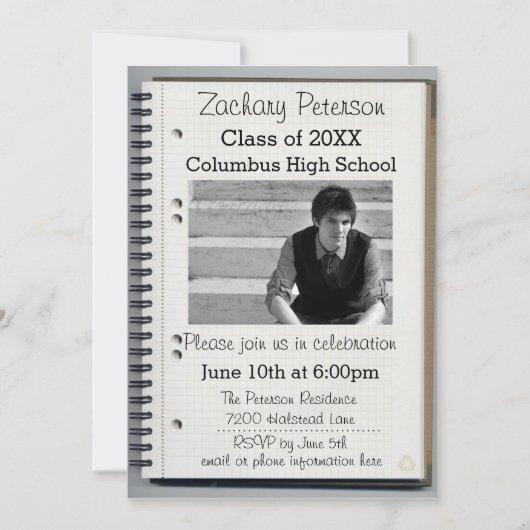 Spiral notebook - Aankondiging Afstuderen (Voorkant)