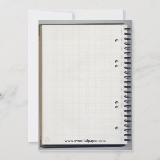 Spiral notebook - Aankondiging Afstuderen (Achterkant)