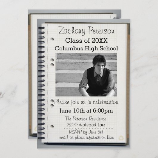 Spiral notebook - Aankondiging Afstuderen (Voorkant / Achterkant)