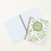 Spiral Notebook Aesthetic Sage Green Floral Spiral Notitieboek (Binnen)