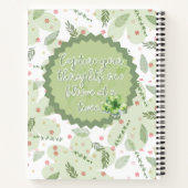 Spiral Notebook Aesthetic Sage Green Floral Spiral Notitieboek (Achterkant)