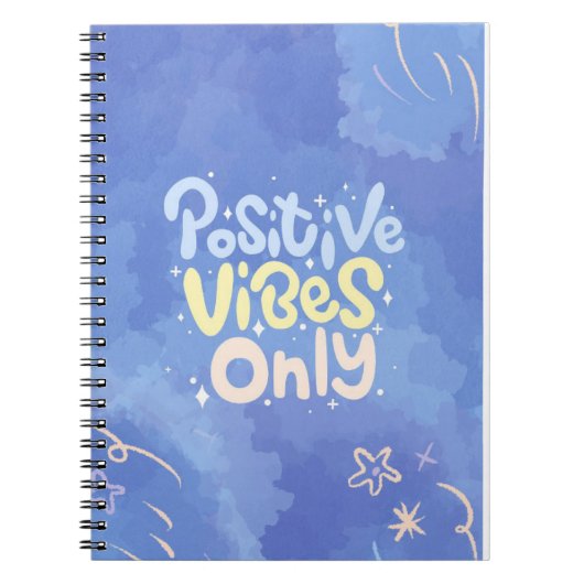 Spiral Notebook 'Alleen Positieve Vibes' Notitieboek (Voorkant)