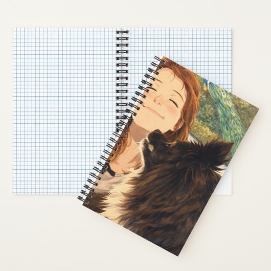 Spiral Notebook Anime Playful Puppy Notitieboek (Binnen)