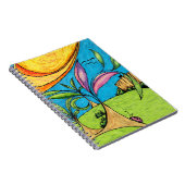 Spiral Notebook, Backyard Summer Fun Doodle Notitieboek (Rechterzijde)