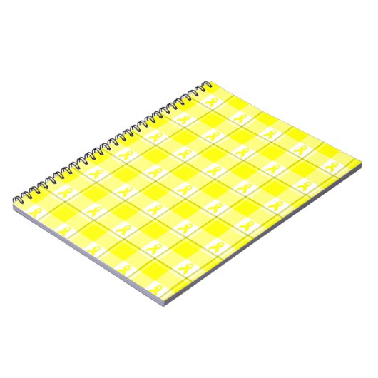 Spiral Notebook Bladder Cancer Plaid, Yellow Notitieboek (Linkerzijde)