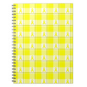 Spiral Notebook Bladder Cancer Plaid, Yellow Notitieboek (Voorkant)
