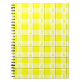Spiral Notebook Bladder Cancer Plaid, Yellow Notitieboek