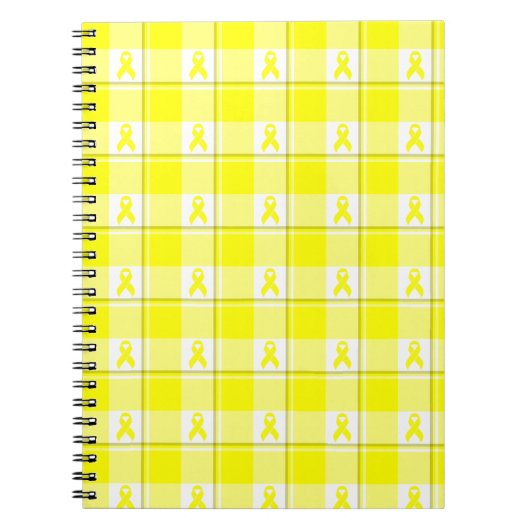 Spiral Notebook Bladder Cancer Plaid, Yellow Notitieboek (Voorkant)