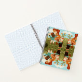 Spiral notebook cover showing a whimsical notitieboek (Binnen)