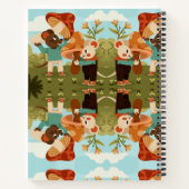 Spiral notebook cover showing a whimsical notitieboek (Achterkant)