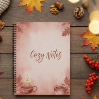 Spiral Notebook Cozy Notes" Autumn Vibes Deluxe Sp Notitieboek