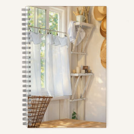 Spiral Notebook Curtain in the Wind Notitieboek