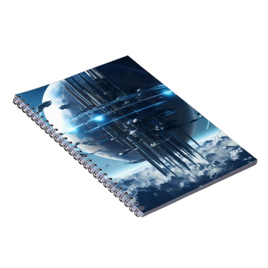 Spiral notebook featuring a galaxy world design notitieboek (Rechterzijde)