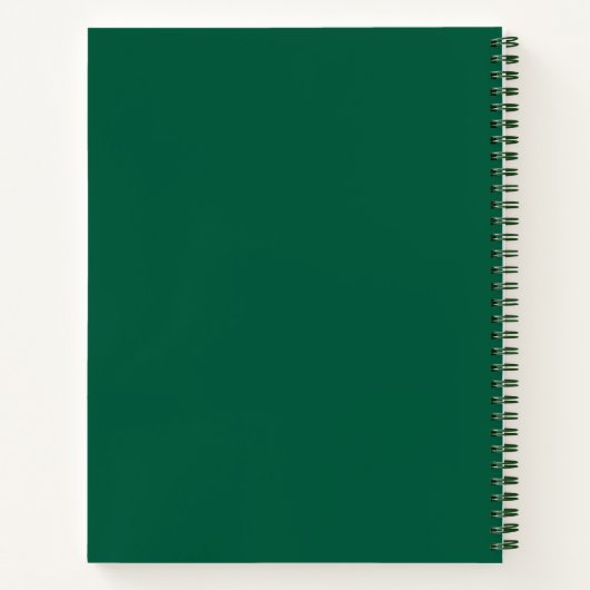 Spiral Notebook - Forest Green (Personalized) Notitieboek (Achterkant)