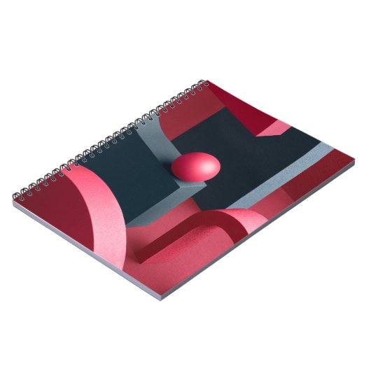 Spiral notebook geometric shapes - Modern notebook Notitieboek (Linkerzijde)