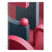 Spiral notebook geometric shapes - Modern notebook Notitieboek (Voorkant)