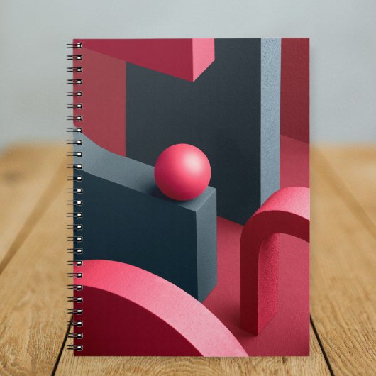 Spiral notebook geometric shapes - Modern notebook Notitieboek