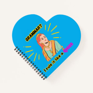 Spiral notebook: Grammatica queen Notitieboek