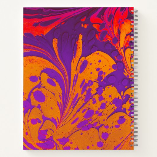 spiral notebook marble design 120 squared pages notitieboek (Achterkant)