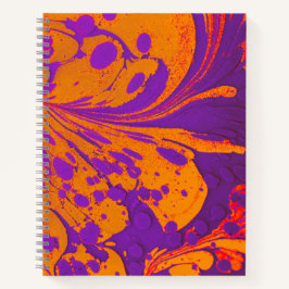 spiral notebook marble design 120 squared pages notitieboek