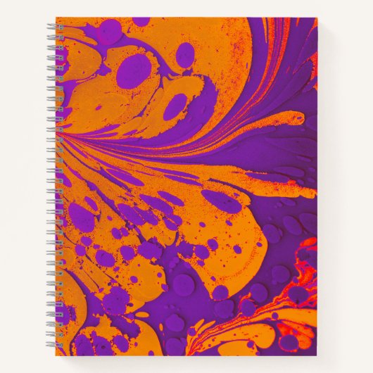spiral notebook marble design 120 squared pages notitieboek (Voorkant)