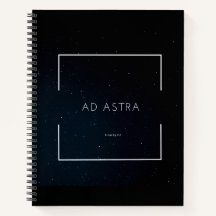 Spiral notebook met Ad Astra Print