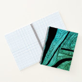 Spiral notebook met blauwe en zwarte golven notitieboek (Binnen)