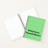 Spiral notebook met groene breiwerk notitieboek (Binnen)