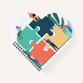 Spiral Notebook met Hartvorm Notitieboek