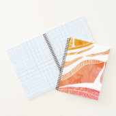 Spiral notebook met rode en Oranje golven Notitieboek (Binnen)