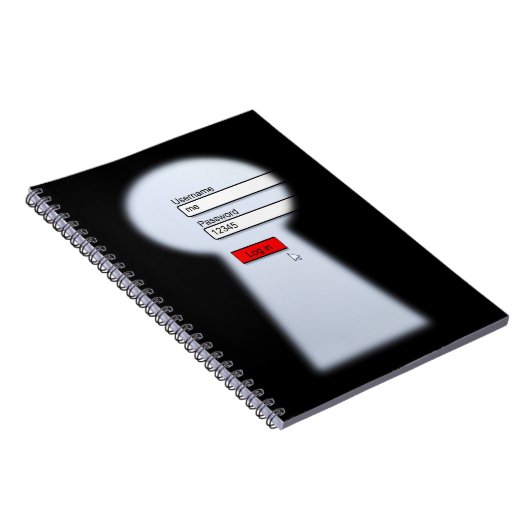 Spiral notebook met wachtwoordbeveiliging notitieboek (Rechterzijde)