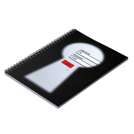 Spiral notebook met wachtwoordbeveiliging notitieboek (Linkerzijde)