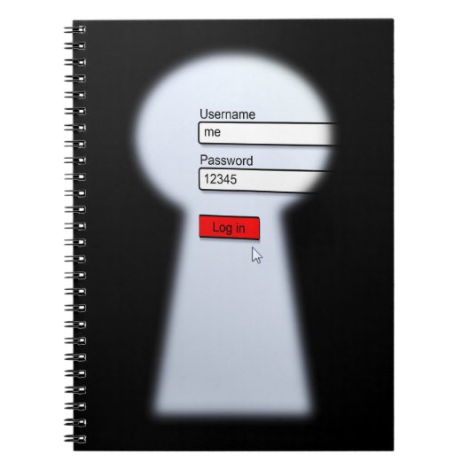 Spiral notebook met wachtwoordbeveiliging notitieboek (Voorkant)