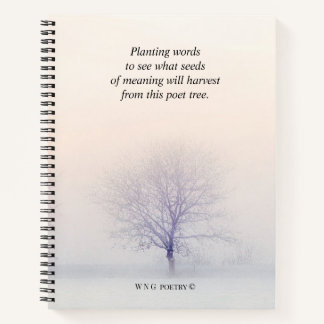 Spiral notebook met winterboomlandschap notitieboek