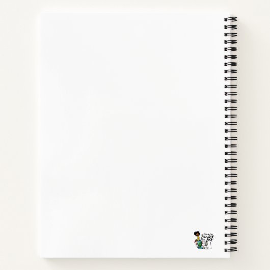 Spiral notebook met zwarte emmer notitieboek (Achterkant)