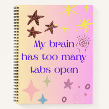 Spiral Notebook Mijn Hersenen Hebben Te Veel Tabbl