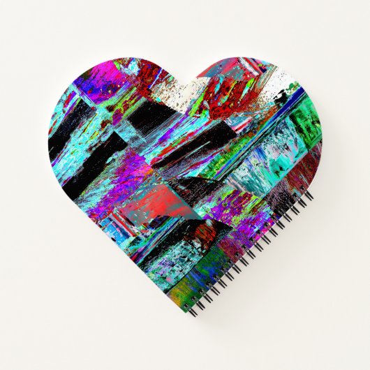 Spiral Notebook – Neon Pulse Notitieboek (Achterkant)