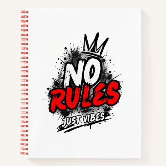 Spiral Notebook 'No Rules Just Vibes' Notitieboek (Voorkant)