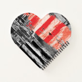 Spiral Notebook – Red Pulse Abstract Design Notitieboek (Achterkant)