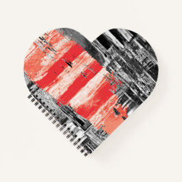 Spiral Notebook – Red Pulse Abstract Design Notitieboek