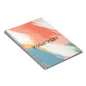 Spiral notebook retro stripe pastel colour notitieboek (Rechterzijde)